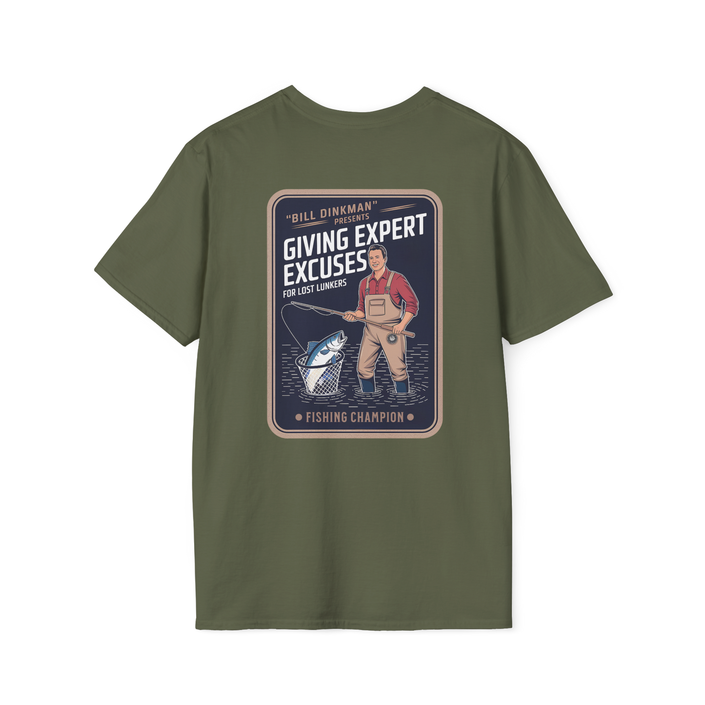 Funny Fishing T-Shirt Lost Lunker Humor Tee for Fishermen, Anglers, Outdoor Sports & Bass Fishing Lovers
