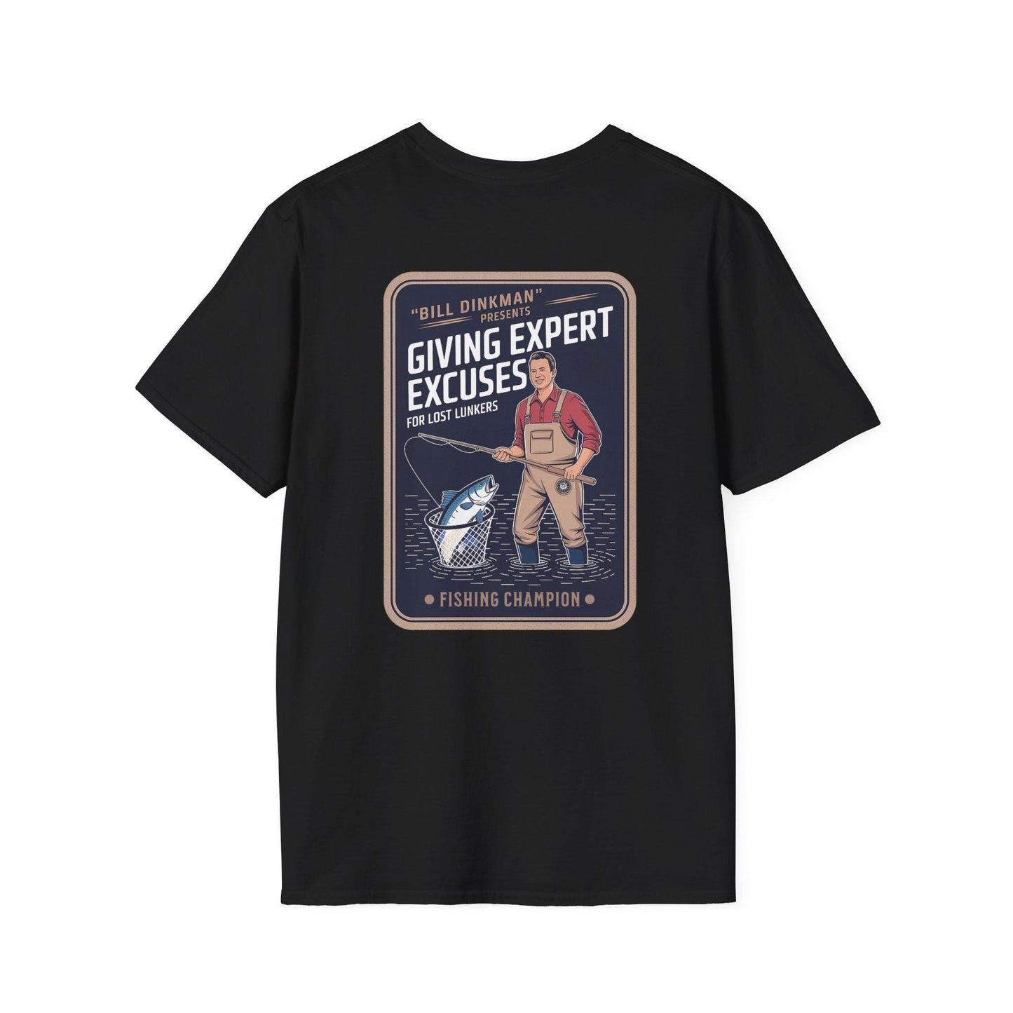 Vintage Fishing T-Shirt, Catching Lunkers Tee, Unisex Softstyle Shirt, Fisherman Gift, Old Advertisement Design