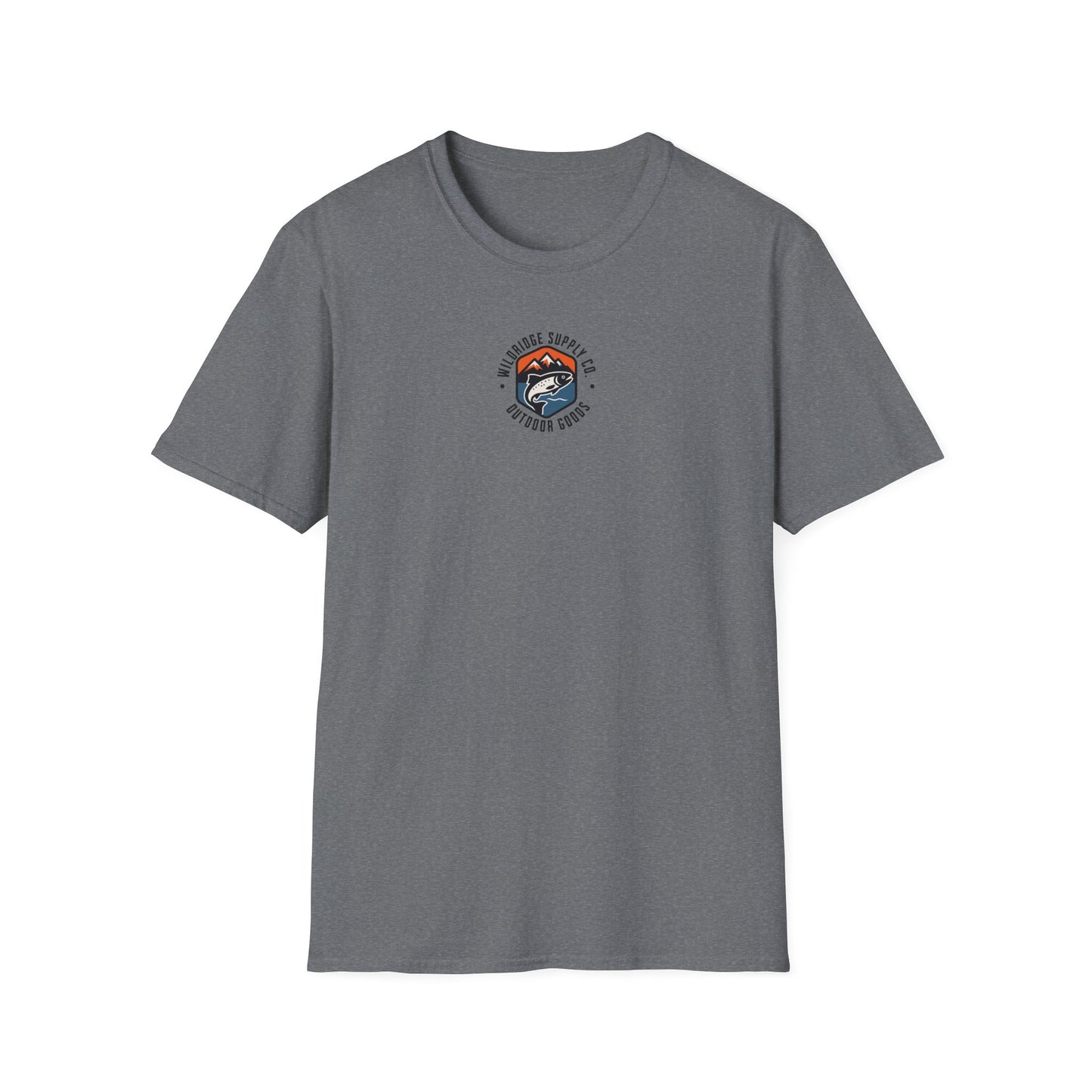 Fishing Unisex Softstyle T-Shirt with Alaskan Seaplane Design - Fly in Cast Out