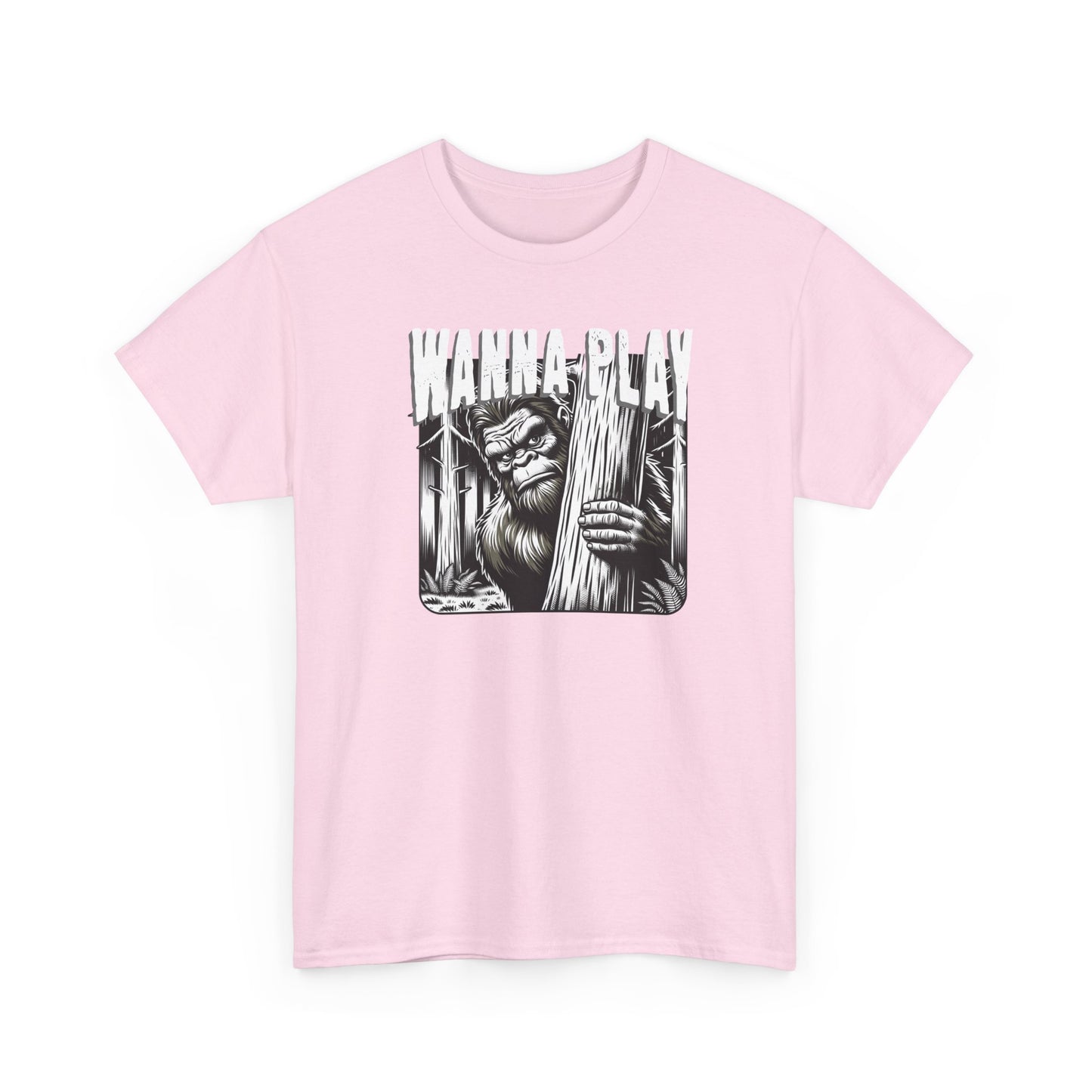 Bigfoot “Wanna Play” Tee – Cryptid Horror Graphic Shirt