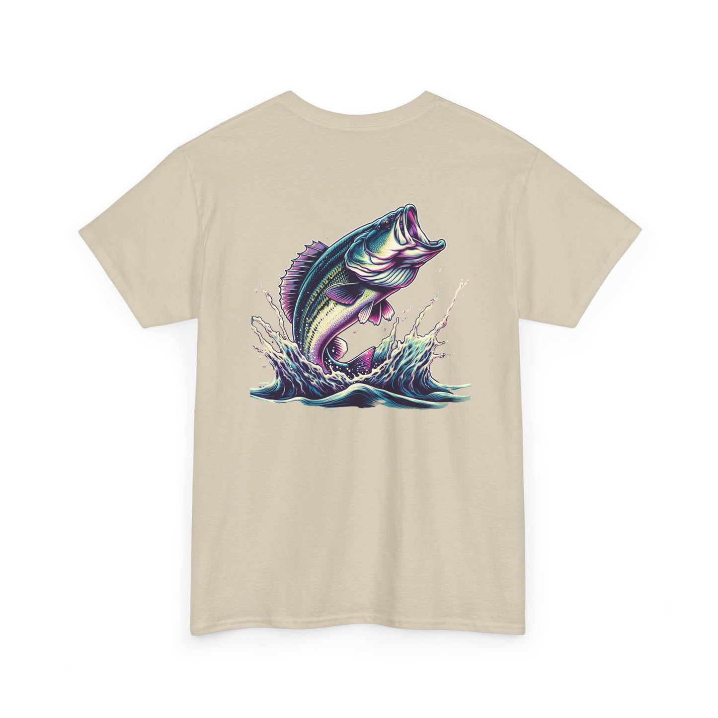 Bass Fishing Splash Graphic Tee – Jumping Largemouth Design