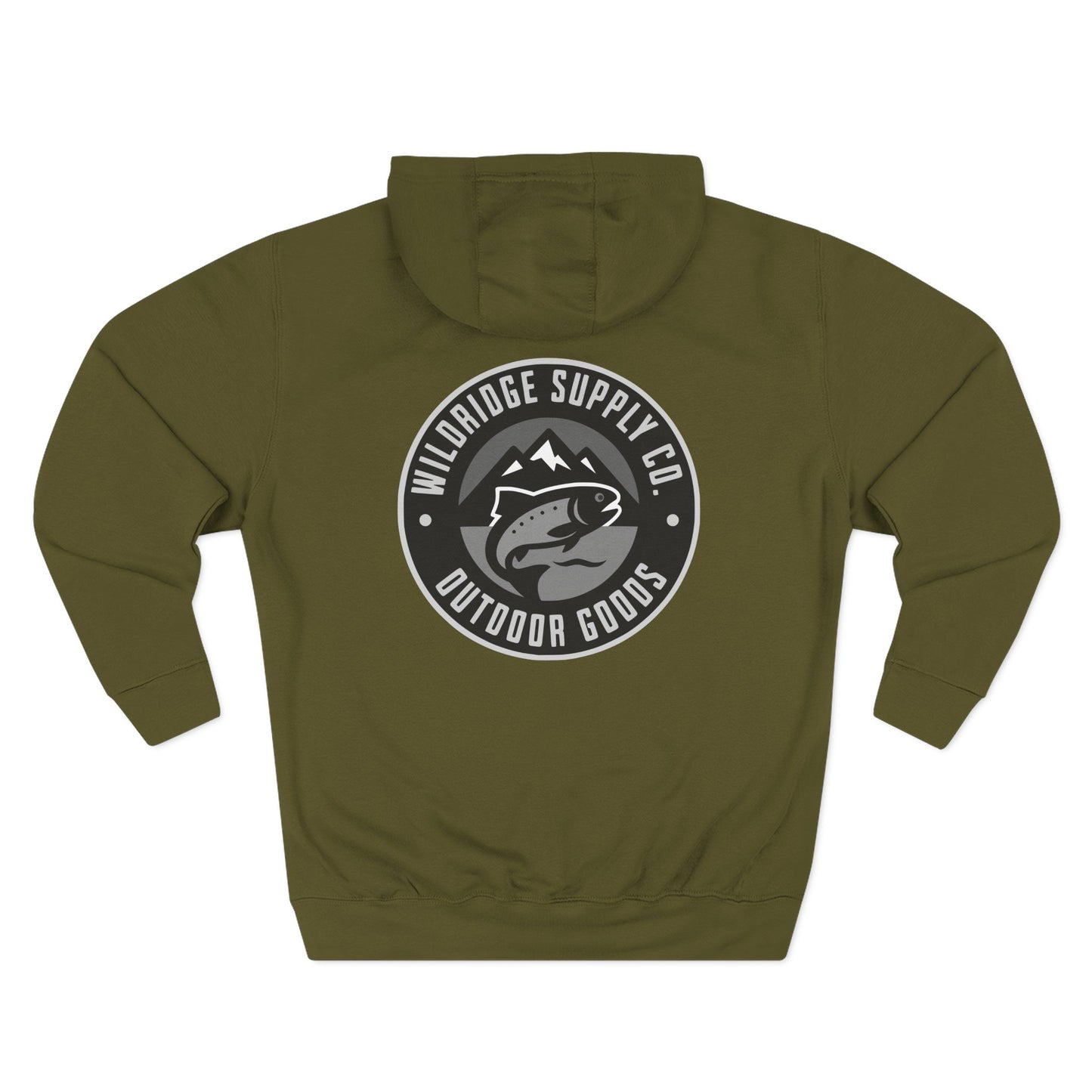 Wildridge Supply Co. Fishing Hoodie – Trout Badge Outdoor Sweatshirt for Anglers & Adventurers