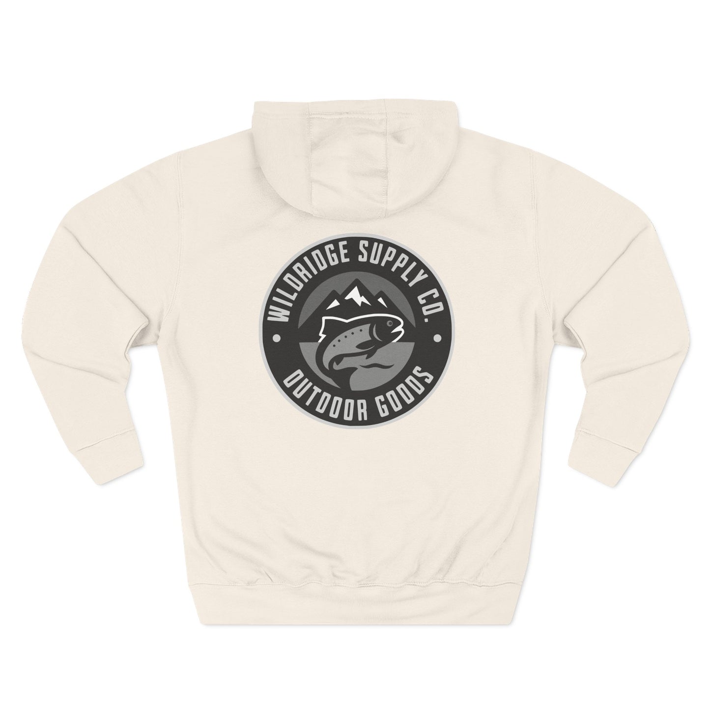 Wildridge Supply Co. Fishing Hoodie – Trout Badge Outdoor Sweatshirt for Anglers & Adventurers