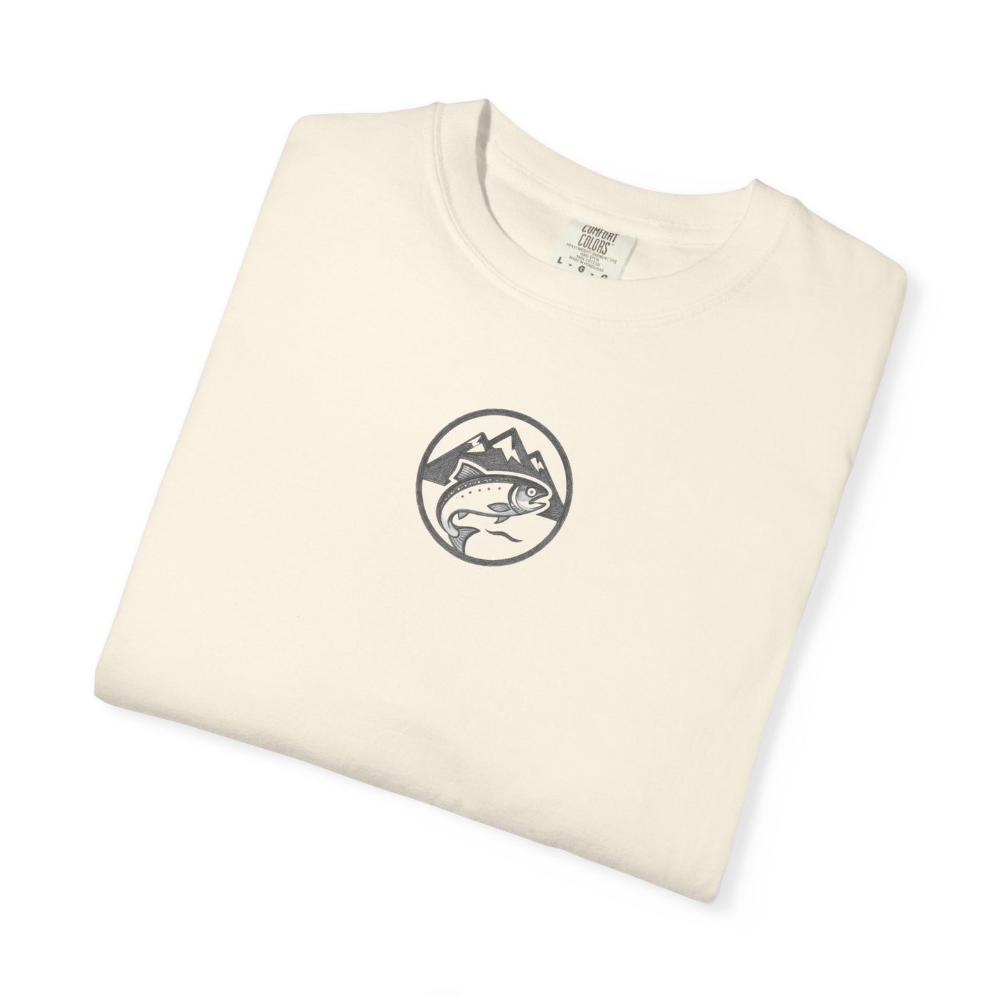 Wildridge Supply Co. Comfort Colors Outdoor Graphic Tee – Canoe & Mountain Fishing Scene