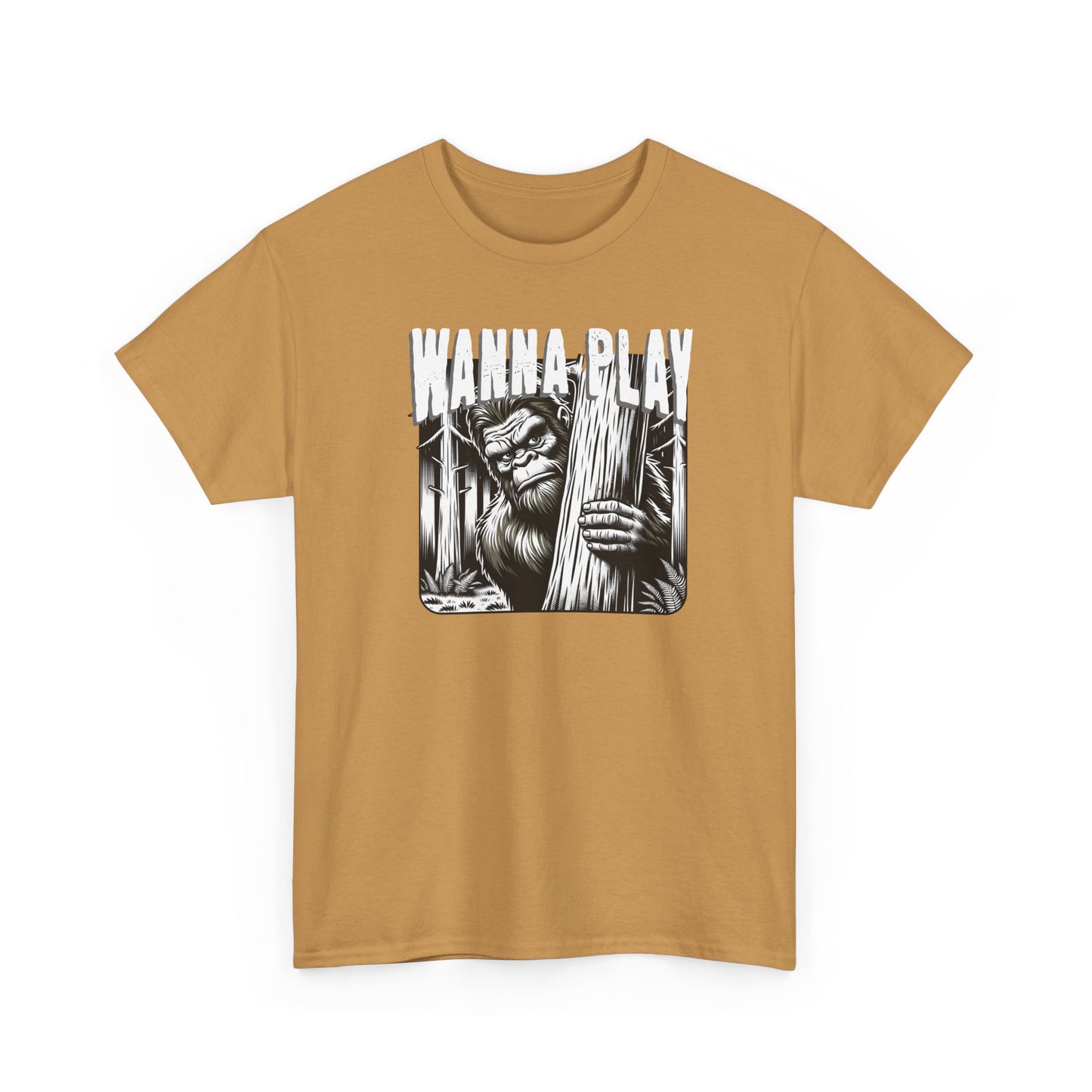Bigfoot “Wanna Play” Tee – Cryptid Horror Graphic Shirt