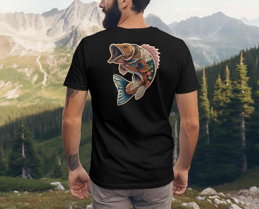 Fishing Adventure Unisex Heavy Cotton Tee, Great for Nature Lovers, Casual Wear, Gift for Fishermen, Outdoorsy Vibes