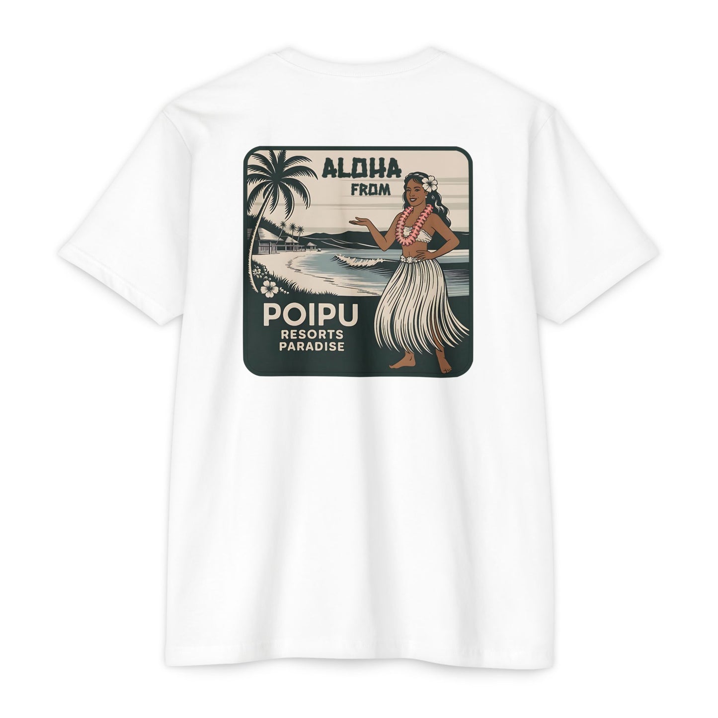 Aloha From Poipu - Retro Hula Resort Tee Coastal Lifestyle Shirt
