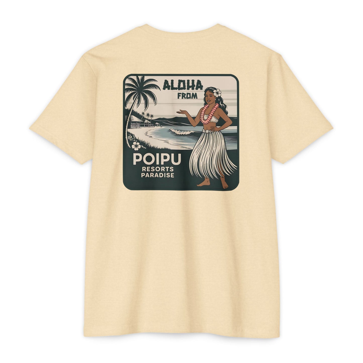 Aloha From Poipu - Retro Hula Resort Tee Coastal Lifestyle Shirt