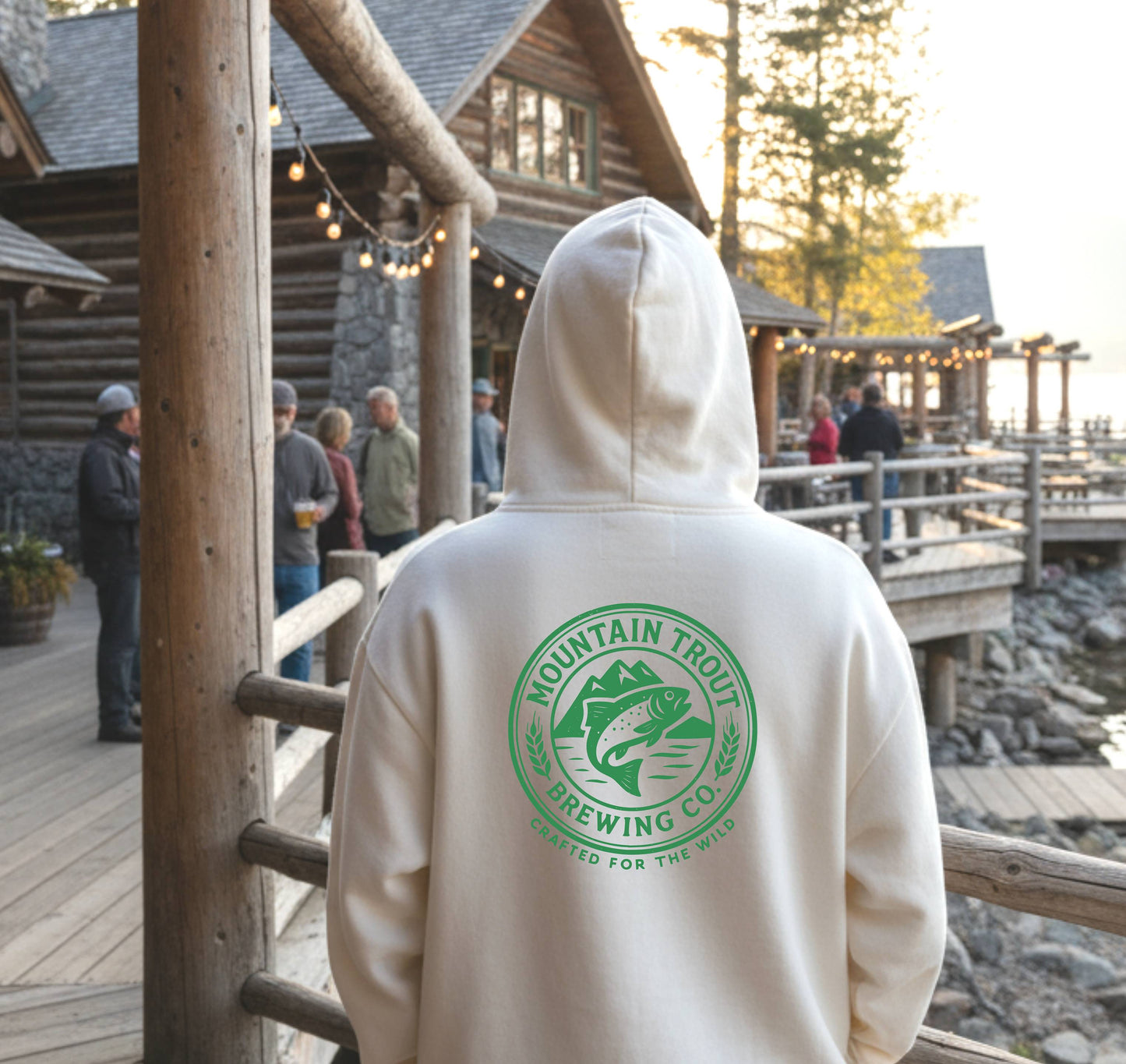 Mountain Trout Brewing Co. Hoodie - Cozy Sweatshirt Great Gift for Fishermen
