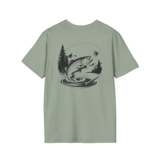 Fly Fishing T-Shirt for Men Vintage Trout Shirt, Fisherman Gift, Outdoor Nature Tee for Anglers, Fishing Trip Apparel for Him